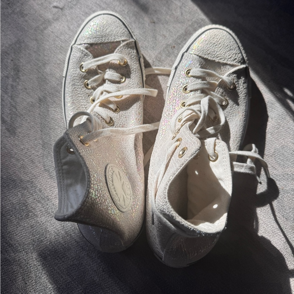 Iridescent Converse High-tops